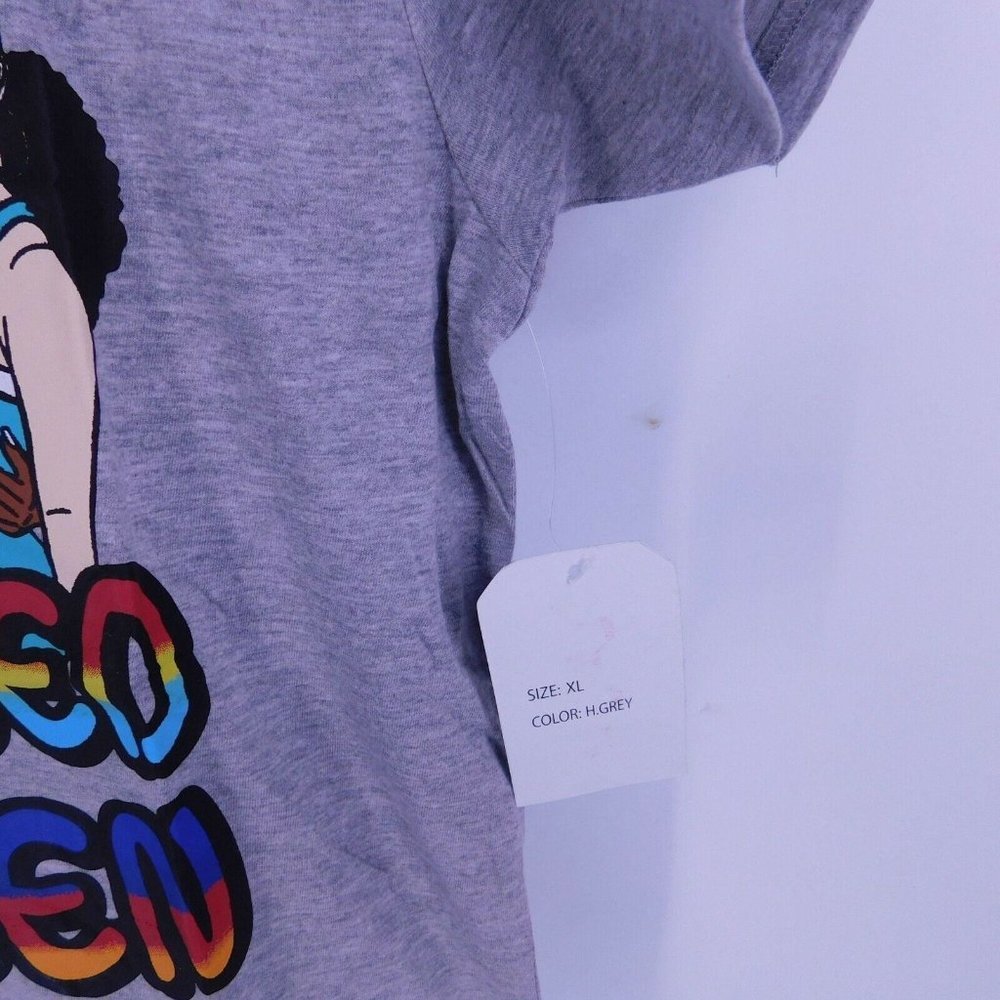 Blessed Queen Ethnic Graphic T-Shirt Juniors S M L XL Grey Drawstring - Picture 4 of 7
